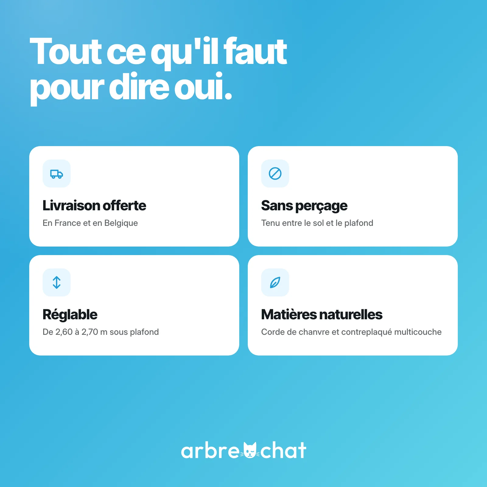 Livraison offerte, sans perçage, hauteur réglable, matières naturelles